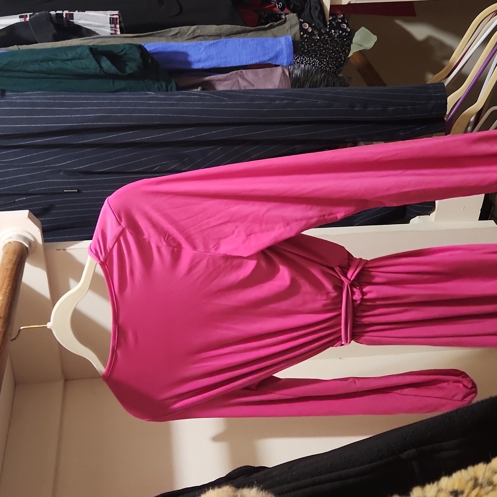 Pink long sleeve dress